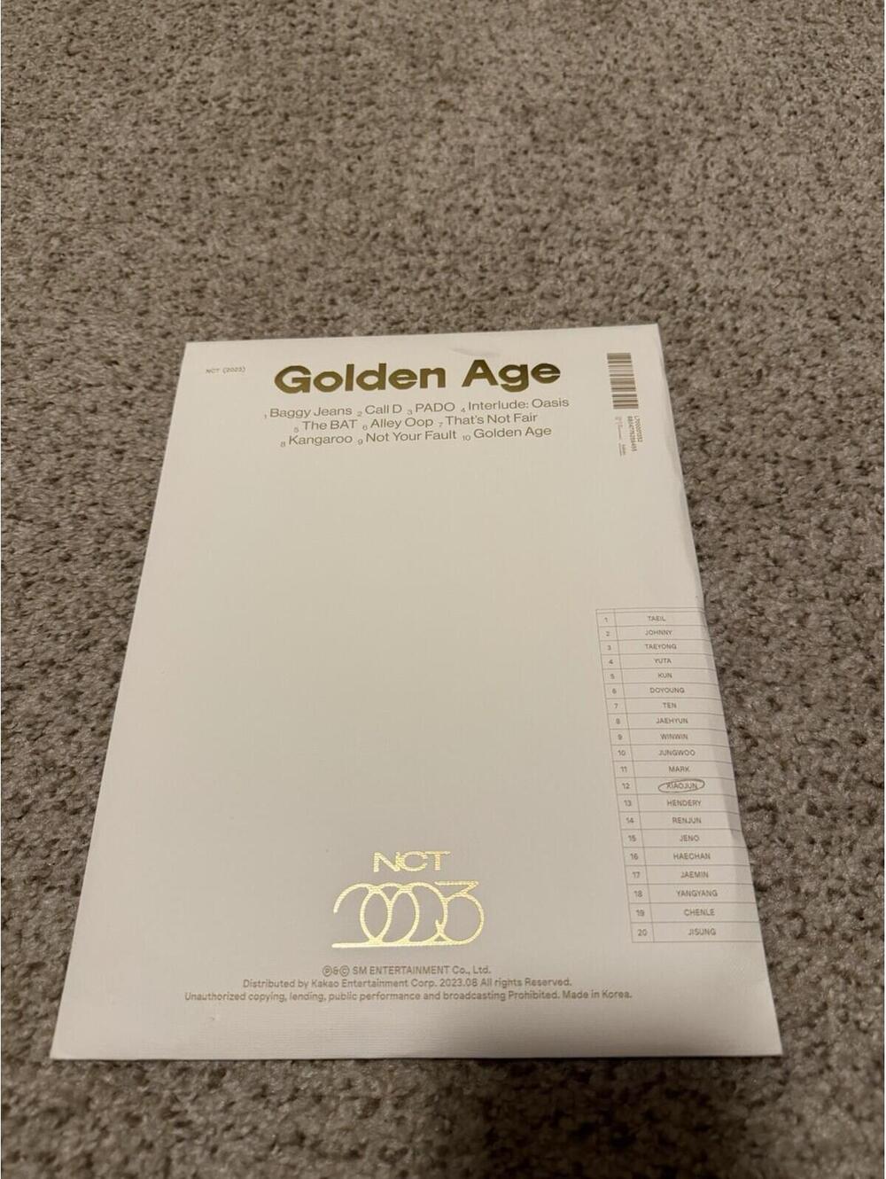 NCT [GOLDEN AGE] 4th Album COLLECTING Ver/CD+Photo Book+Lyrics+Poster+3Card